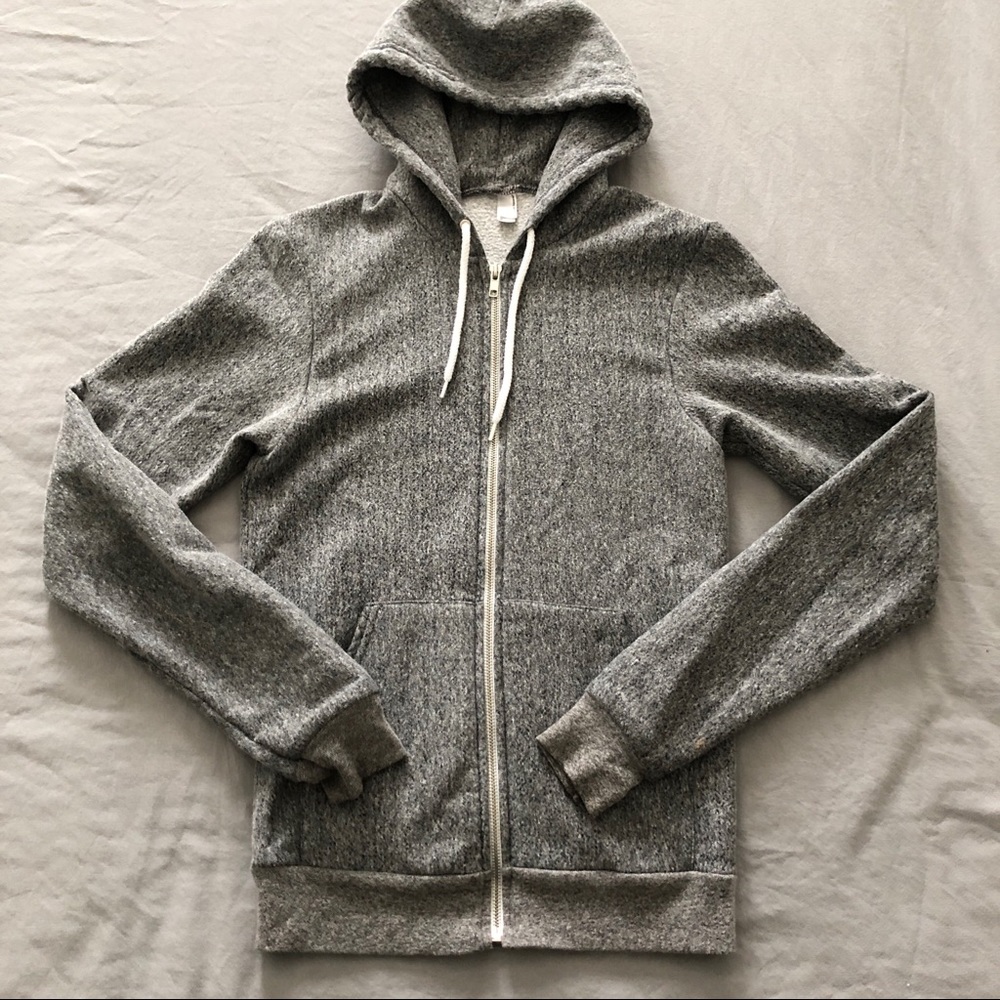 American Apparel | salt & peppered zip hoodie